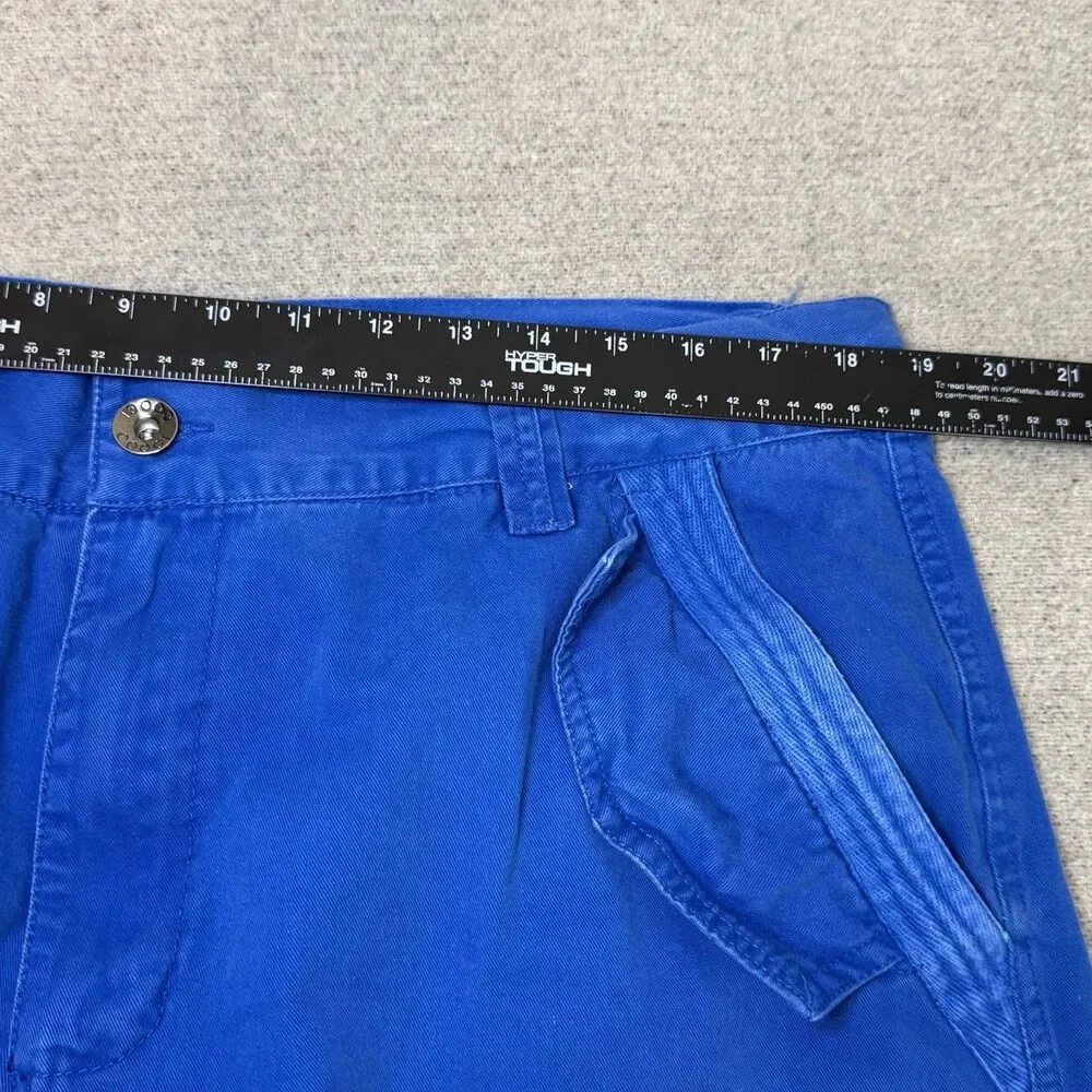 Coogi Australia Cargo Shorts Blue Drawstring Embroidered Hip Hop Y2K Men 38